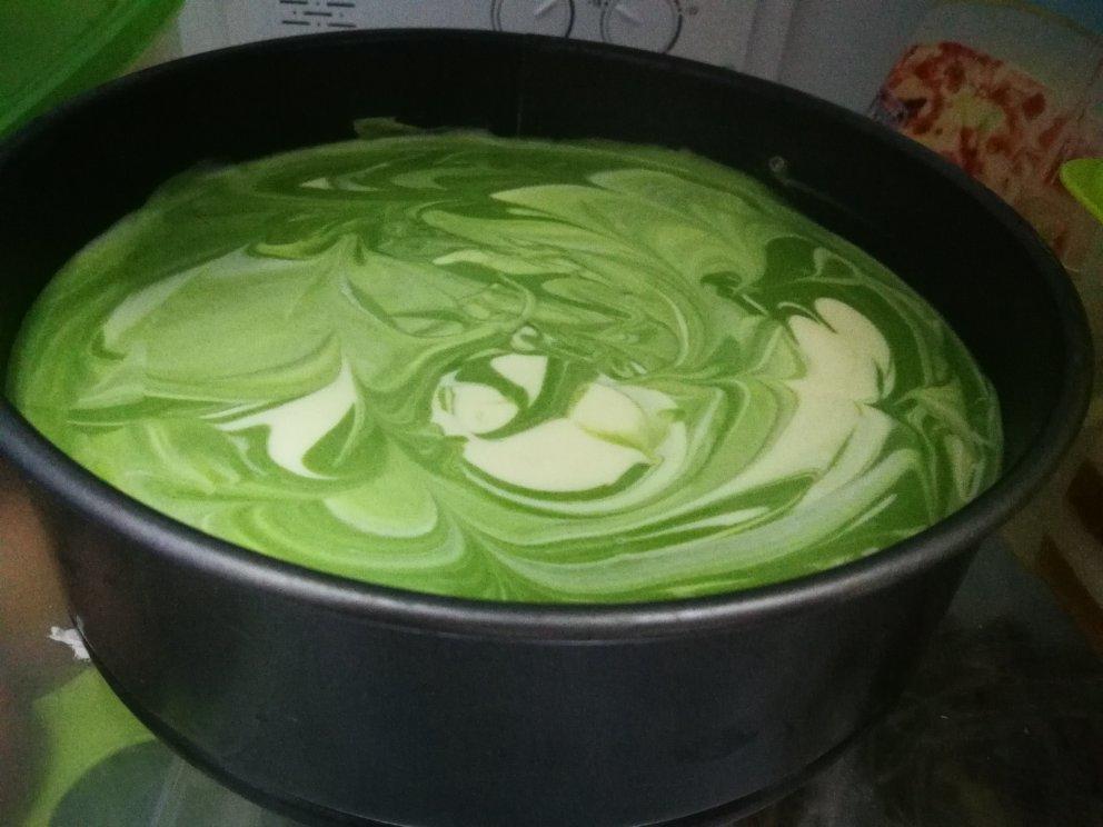 抹茶大理石纹冻芝士蛋糕