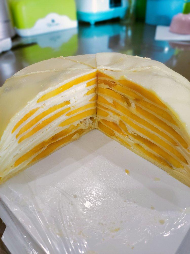 呆萌小颖做的芒果千层蛋糕(8寸超软版)