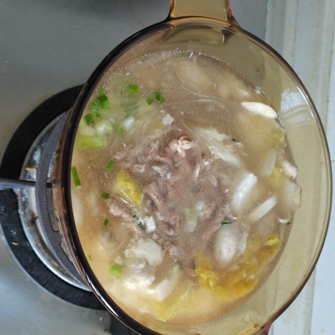 豆腐蘑菇汤（有鸡蛋哦）