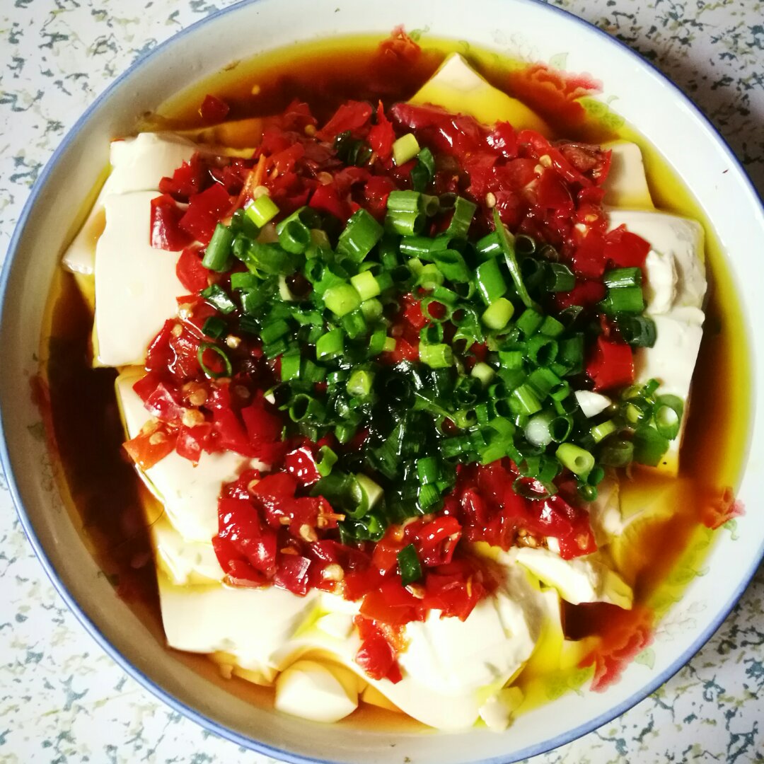 剁椒豉油蒸豆腐