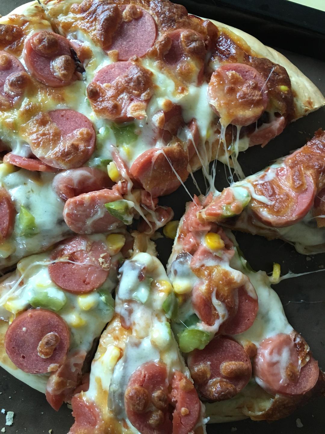 超级好吃的披萨饼皮  单吃也很香哦 八寸-十寸的做法