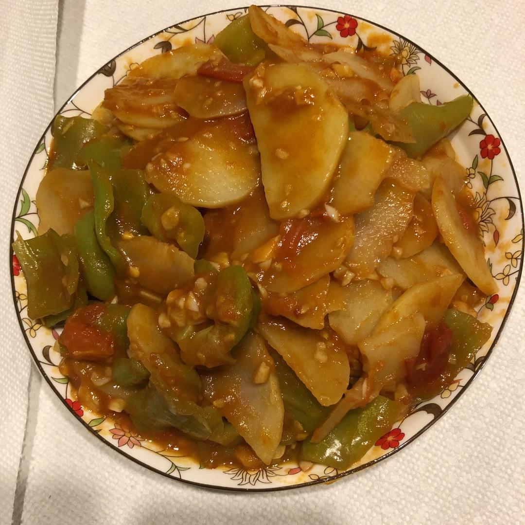 青椒番茄土豆片
