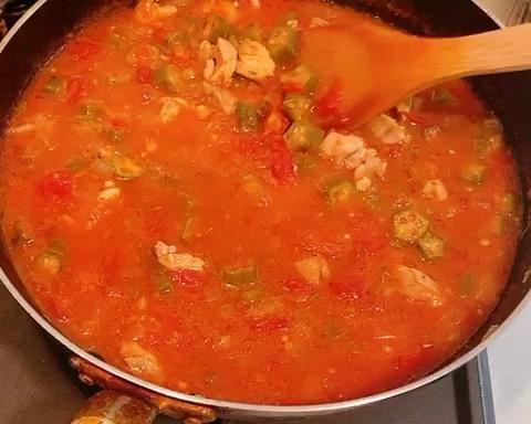 1.美国🇺🇸秋葵番茄浓汤（加鸡肉版）南部家庭料理的做法