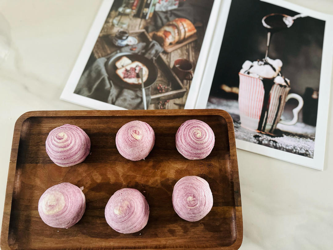 蛋黄酥~紫薯、抹茶、原味~花好月圆，中秋快乐~内附一次做六色蛋黄酥方法~