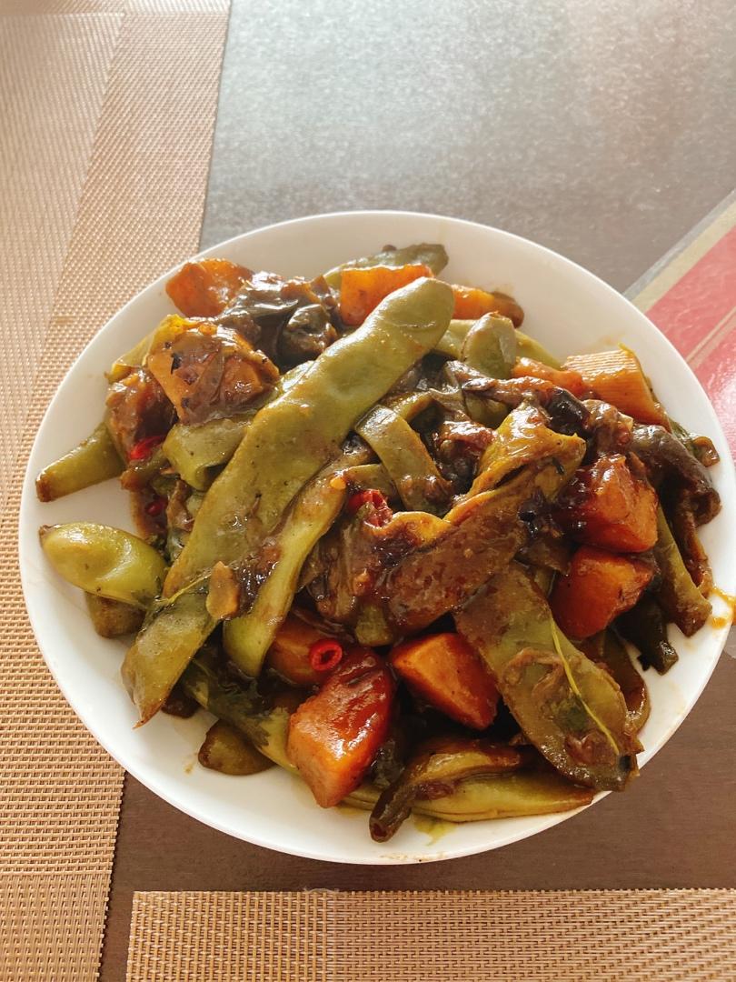 豆角烧茄子