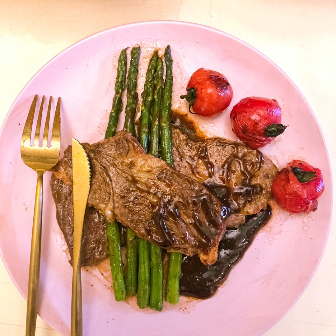 月亮湖街道喜事多做的黑椒煎牛排