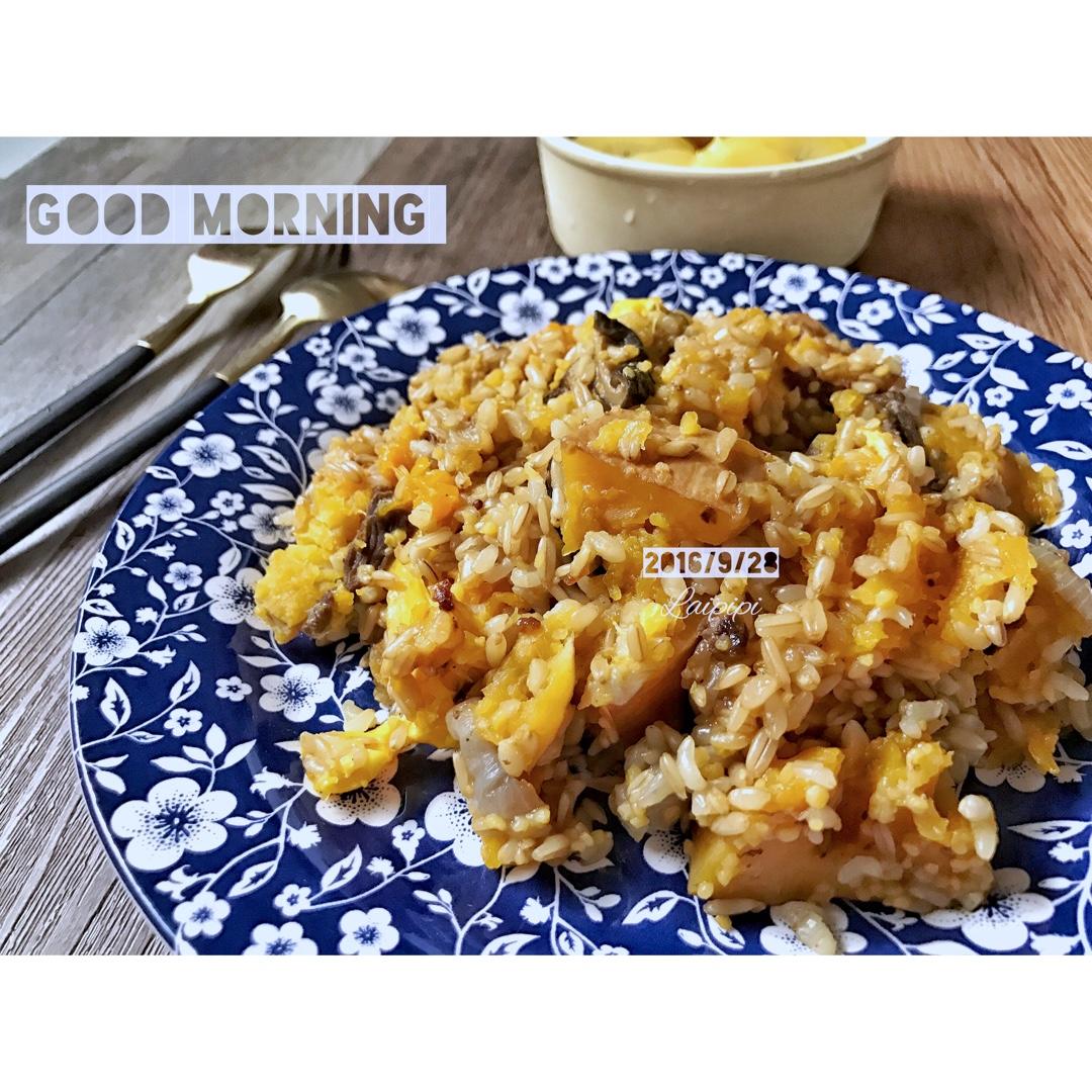 南瓜鸡肉饭