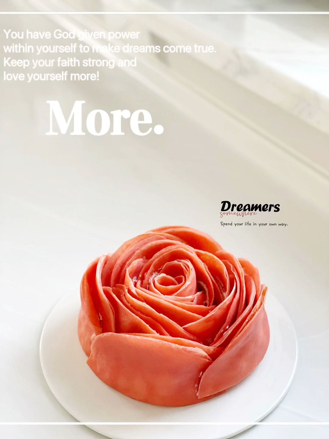 幸福像花儿一样——玫瑰千层蛋糕