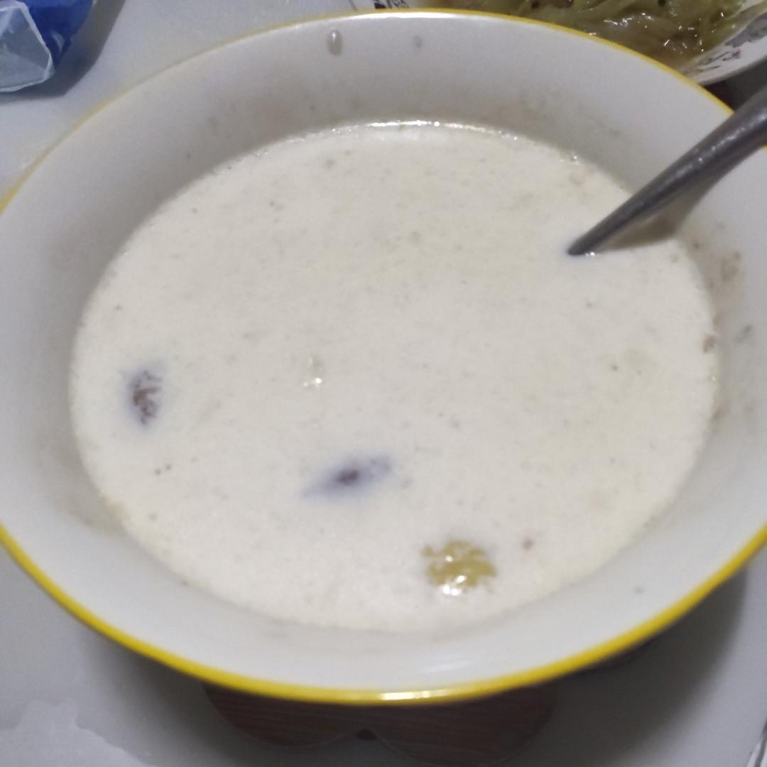 微波炉牛奶醪糟汤圆