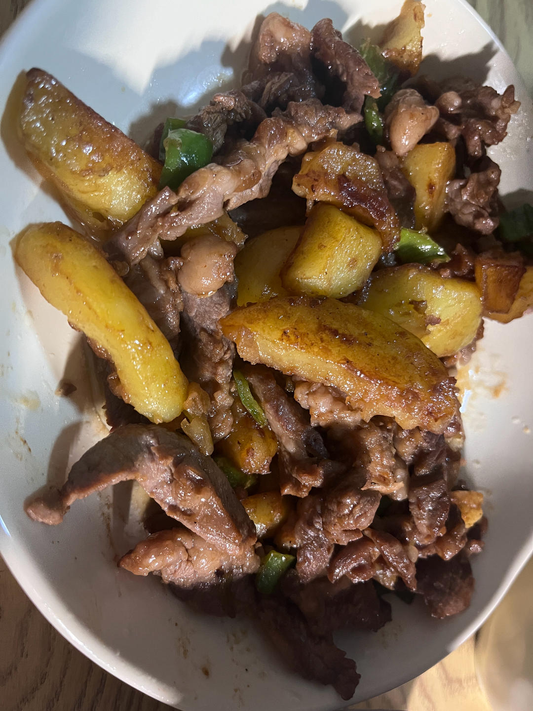 孜然土豆炒牛肉