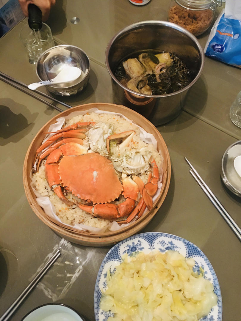 红膏鲟蒸糯米饭，儿时记忆，家乡美味