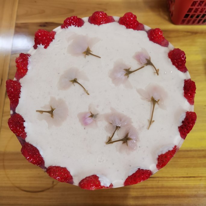 樱花巧克力草莓慕斯蛋糕（6寸）