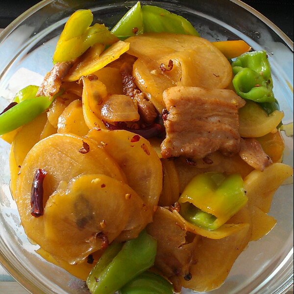 土豆青椒炒肉片