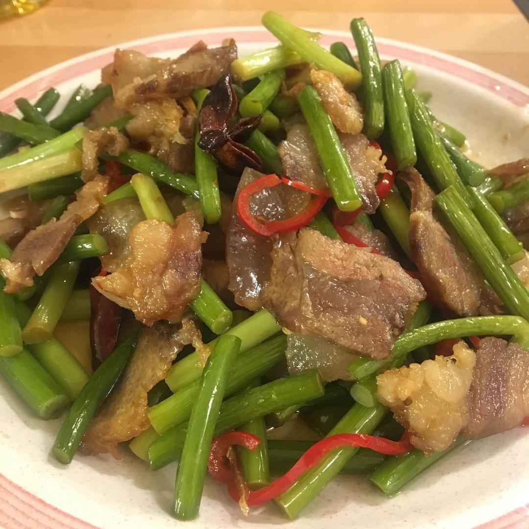 蒜苔炒腊肉
