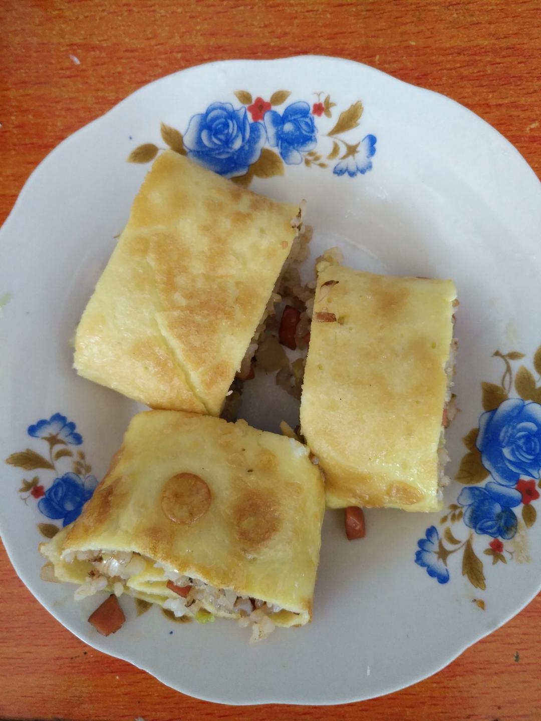 午餐肉蛋饼卷