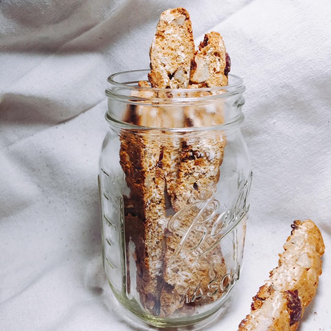 【健康零食】燕麦坚果意式脆饼