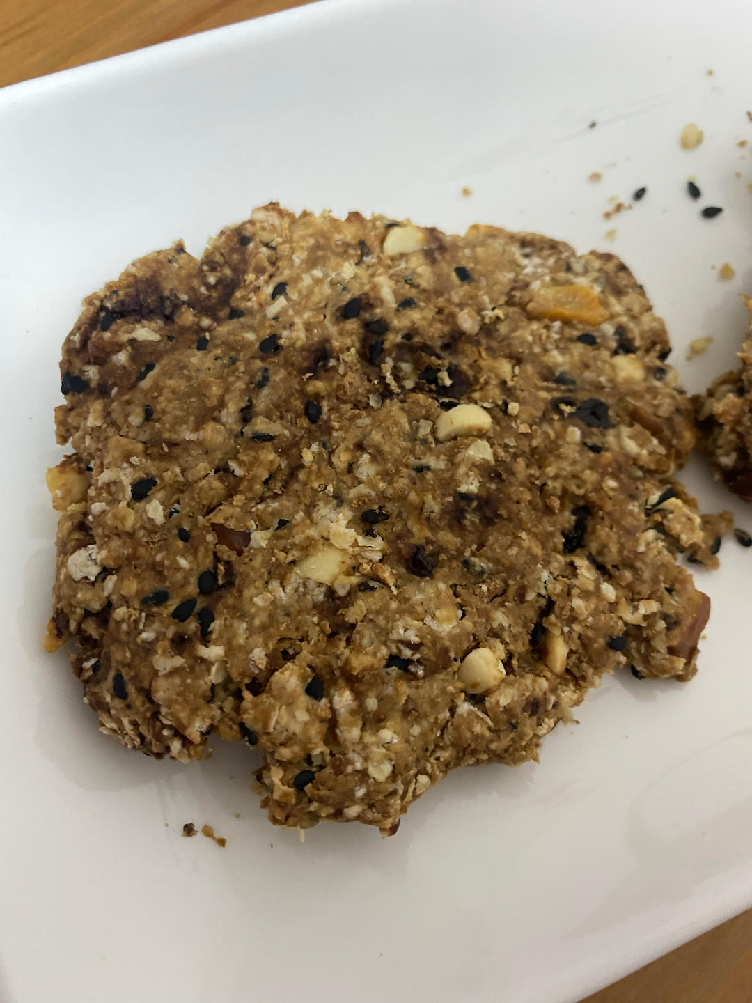 素食:有机燕麦芝麻大饼干