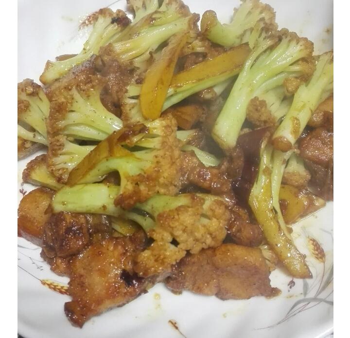 老丁的私房菜-干锅花菜