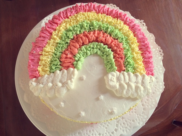 详细的裱花教程--彩虹蛋糕