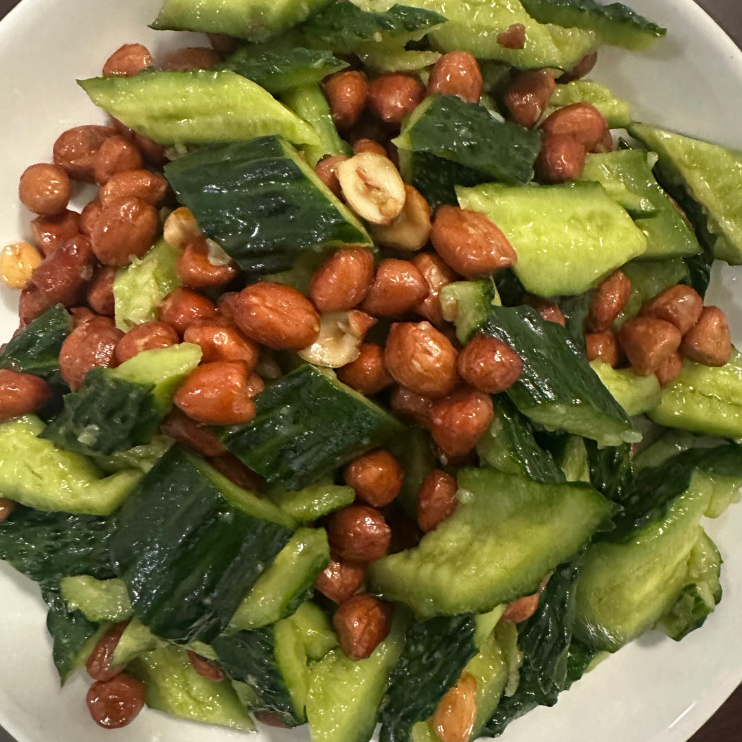 快手凉拌菜之凉拌黄瓜花生米