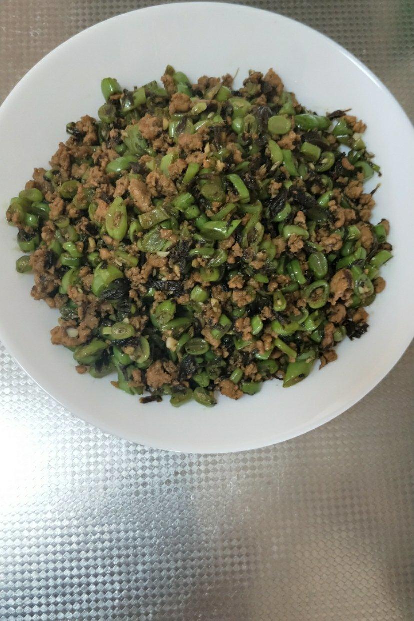 干煸榄菜肉末豆角