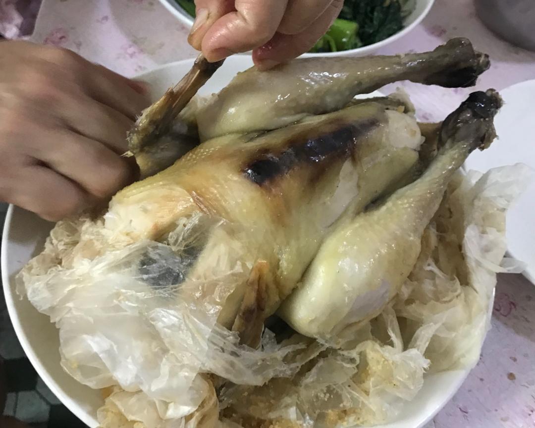 粗盐版盐焗鸡（30分钟）