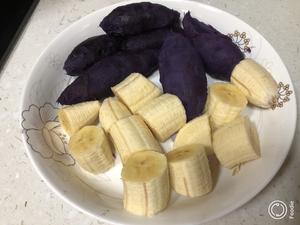 减脂餐紫薯香蕉团子的做法 步骤1
