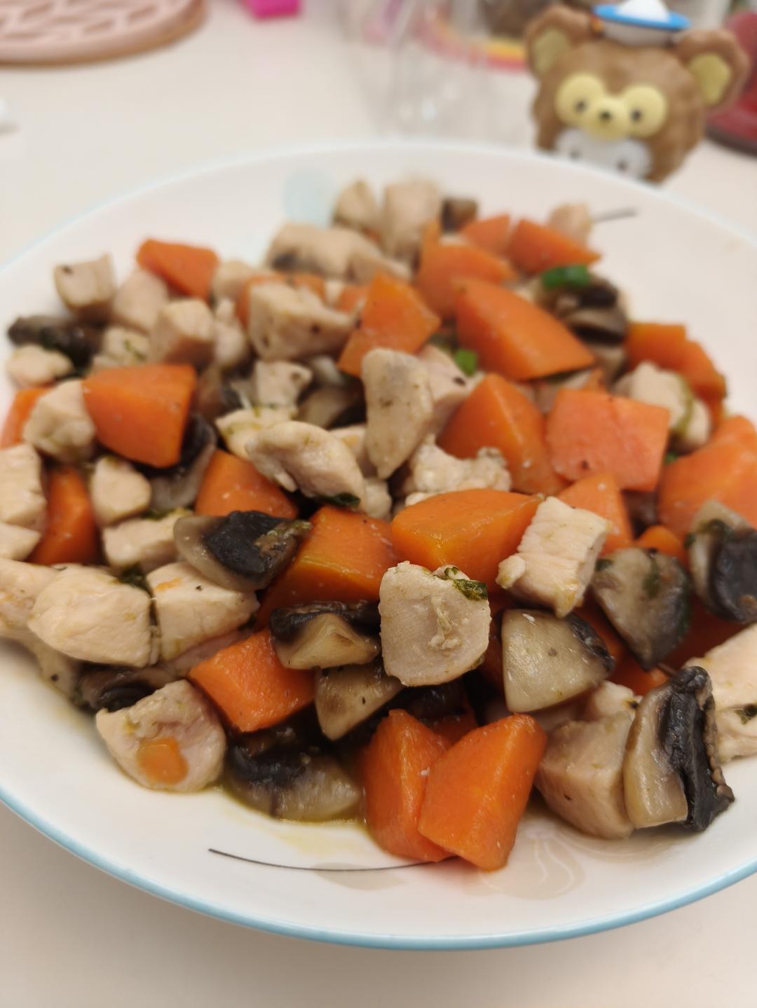 鸡肉杏鲍菇盐煮