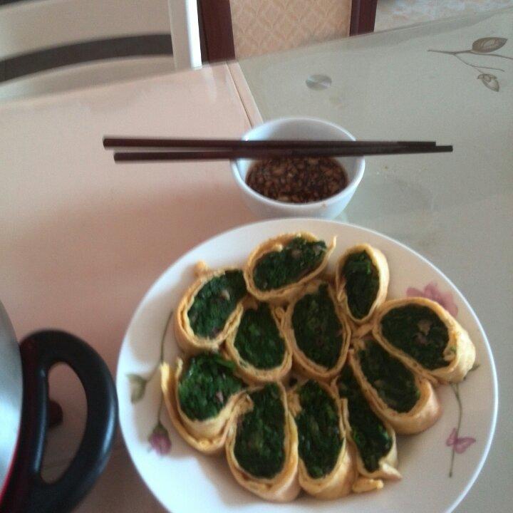 好吃又简单的鸡蛋菠菜卷