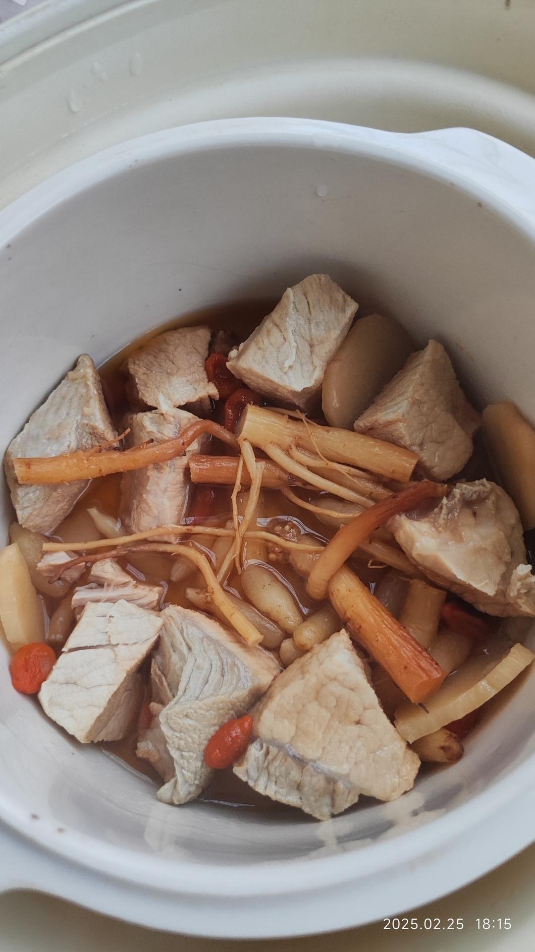 宝贝脾胃虚弱、寒咳，喝党参麦冬瘦肉汤｜身体棒棒~