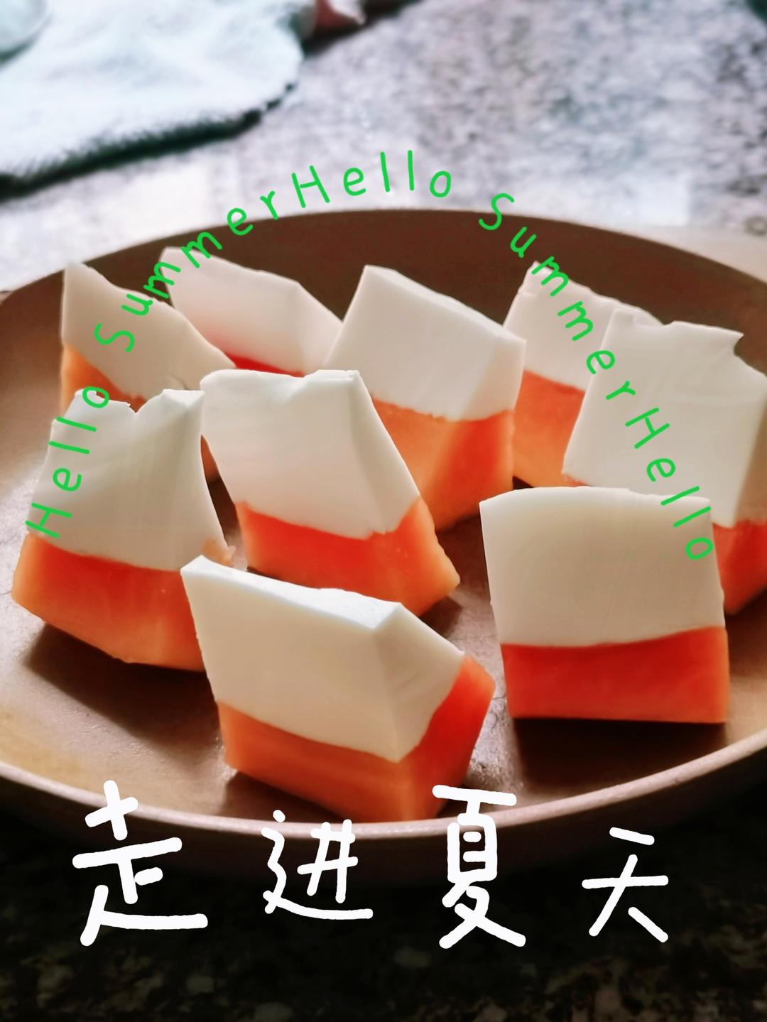 木瓜椰浆冻
