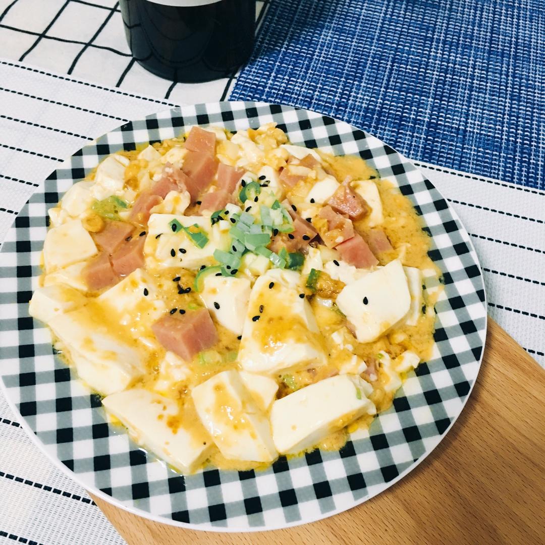 老丁的私房菜-蟹黄豆腐