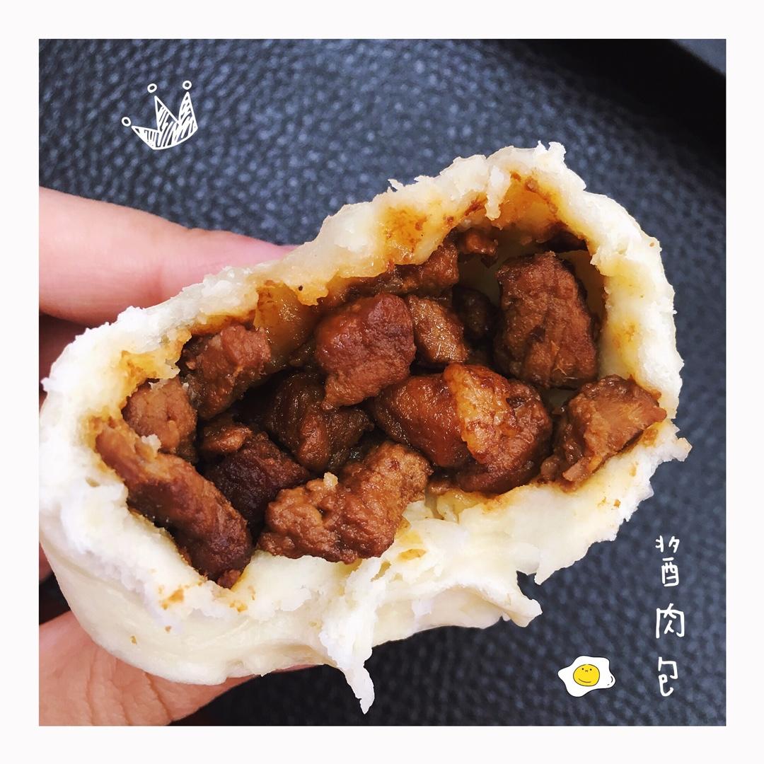 自制大块酱肉包