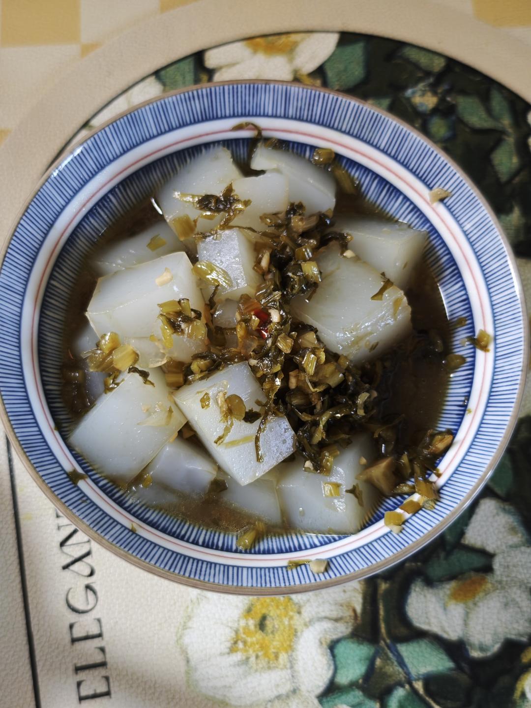 麻腐炒雪菜