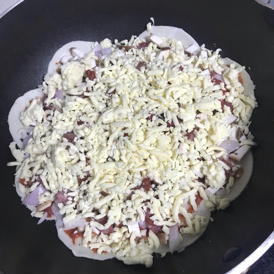 小羽私厨之饺子皮披萨