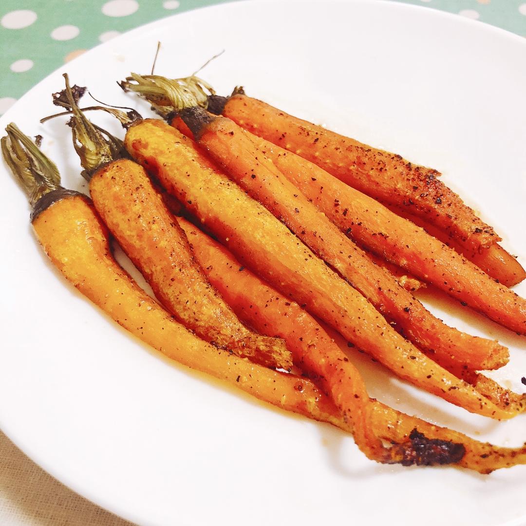 糖菜菜做的照烧酱汁烤小胡萝卜