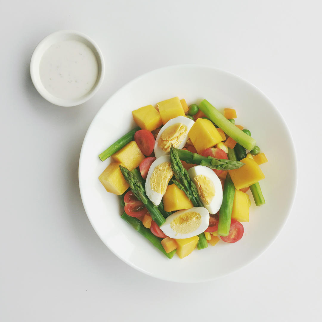 虾仁芦笋奶酪沙拉