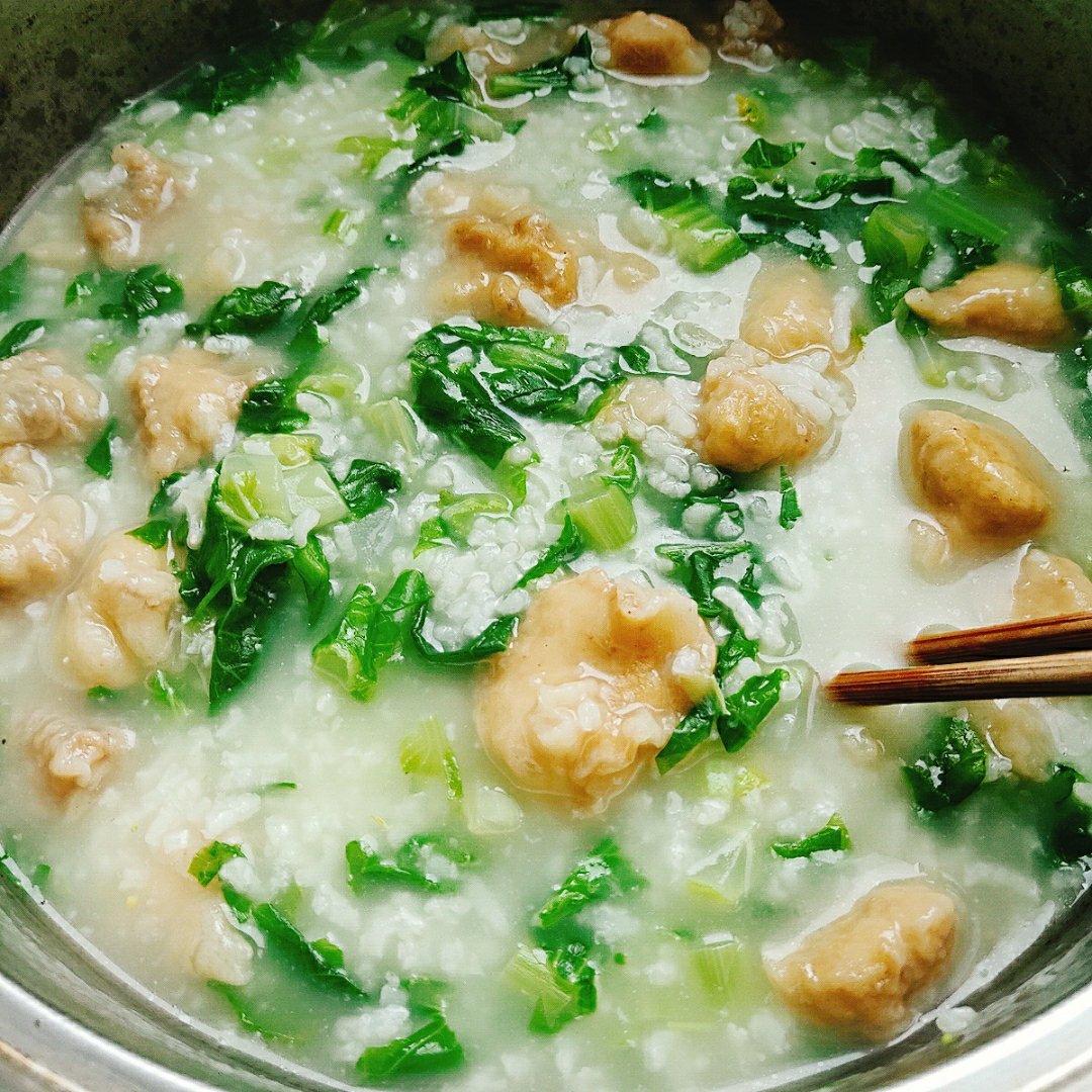 青菜里脊肉小米粥