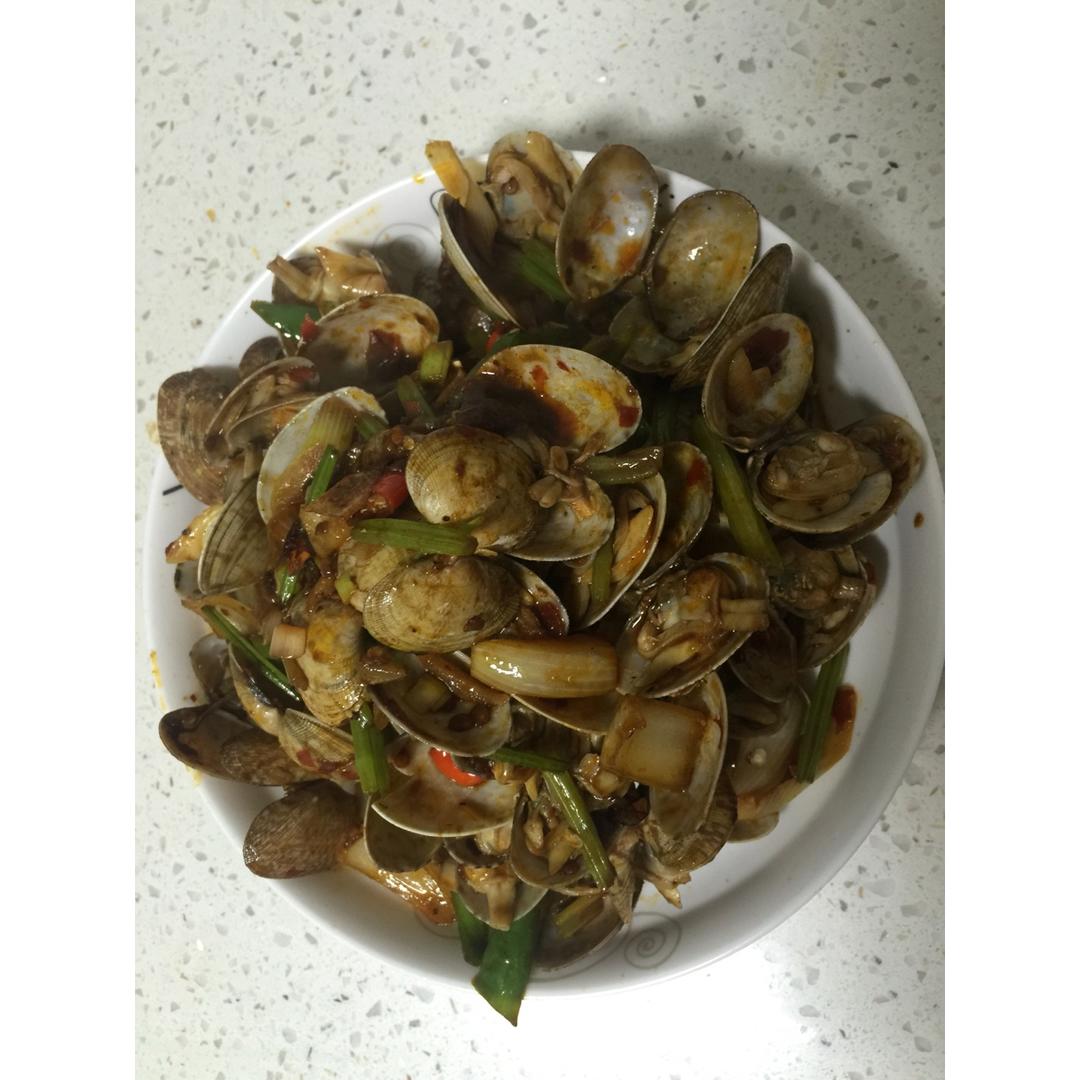 香辣炒花蛤（海鲜大排档的秘制酱汁）