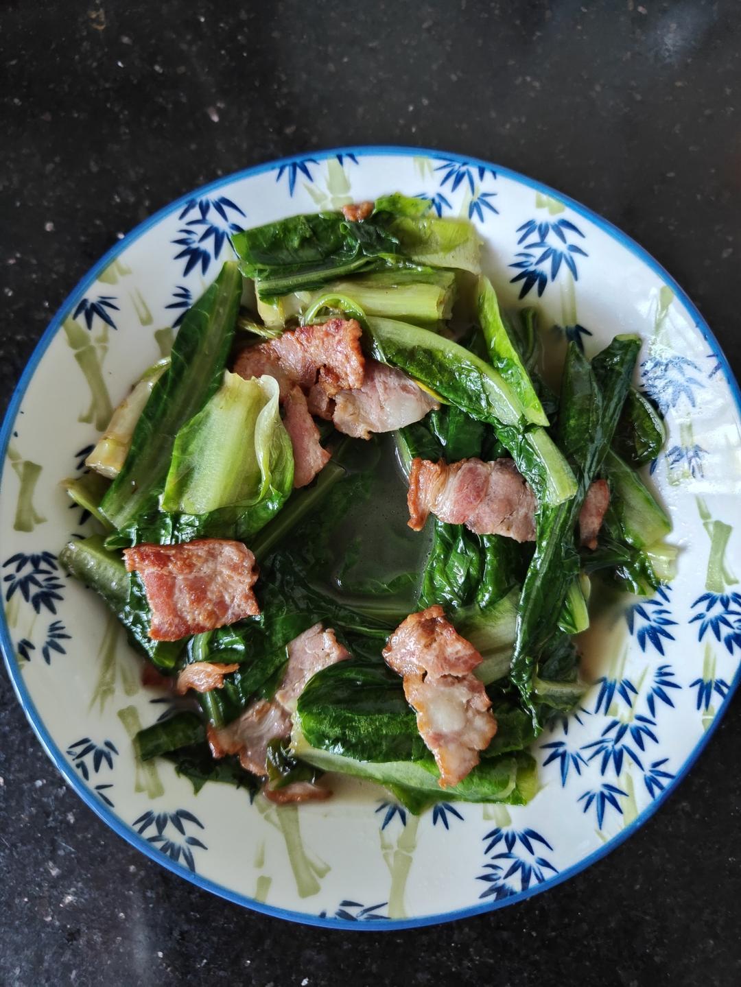 培根油麦菜
