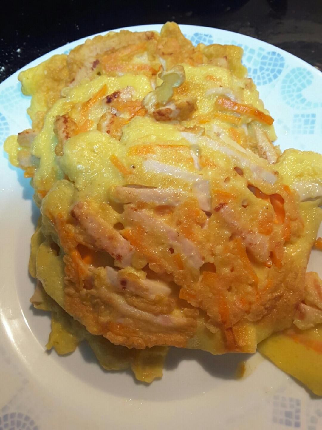 蔬菜火腿鸡蛋饼
