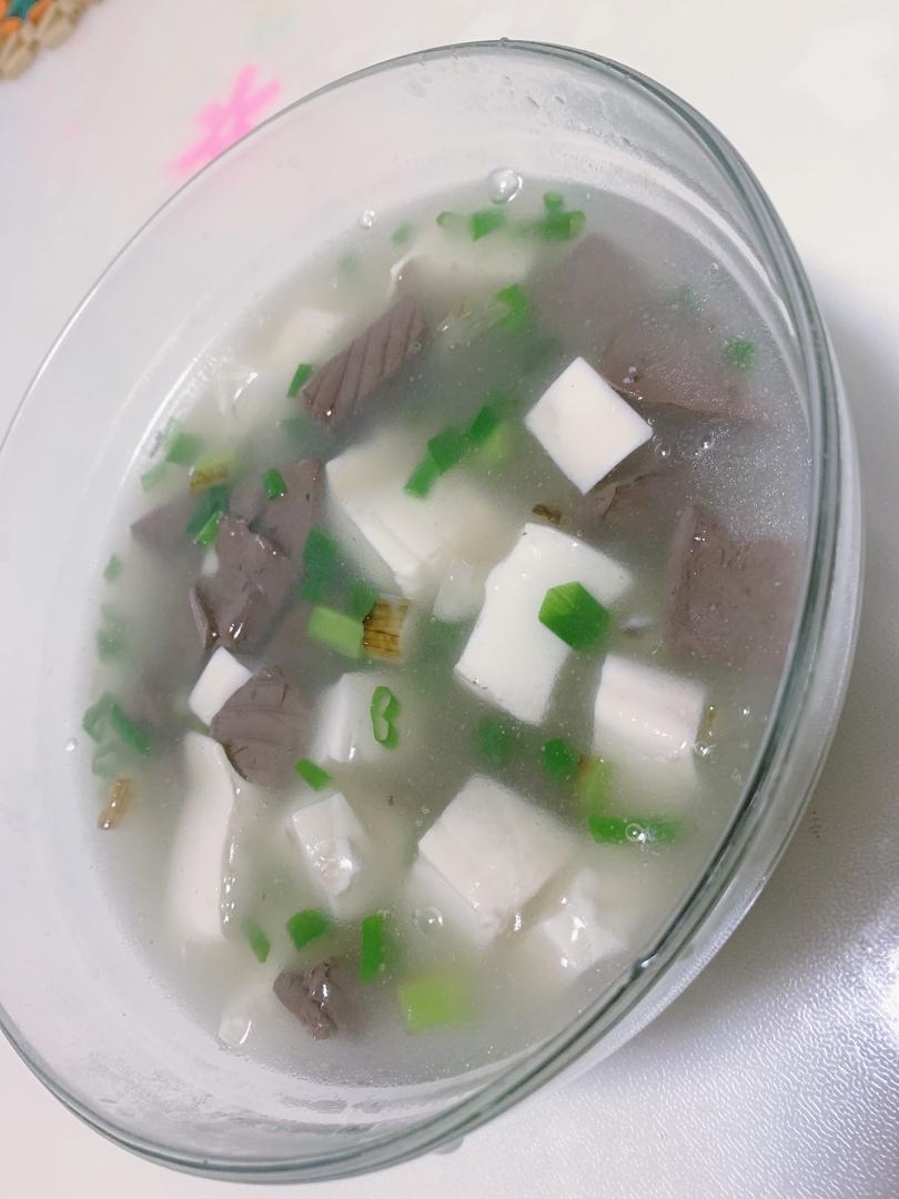 鸭血豆腐羹—平民食物补铁补钙