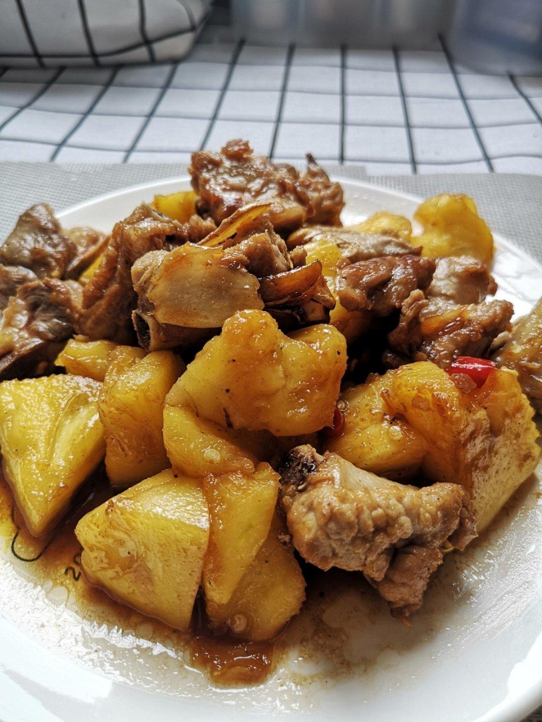 菠萝炒排骨