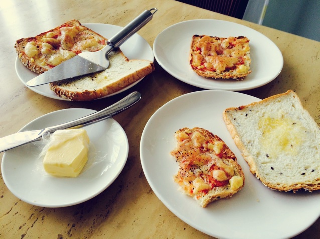 吐司培根小批萨