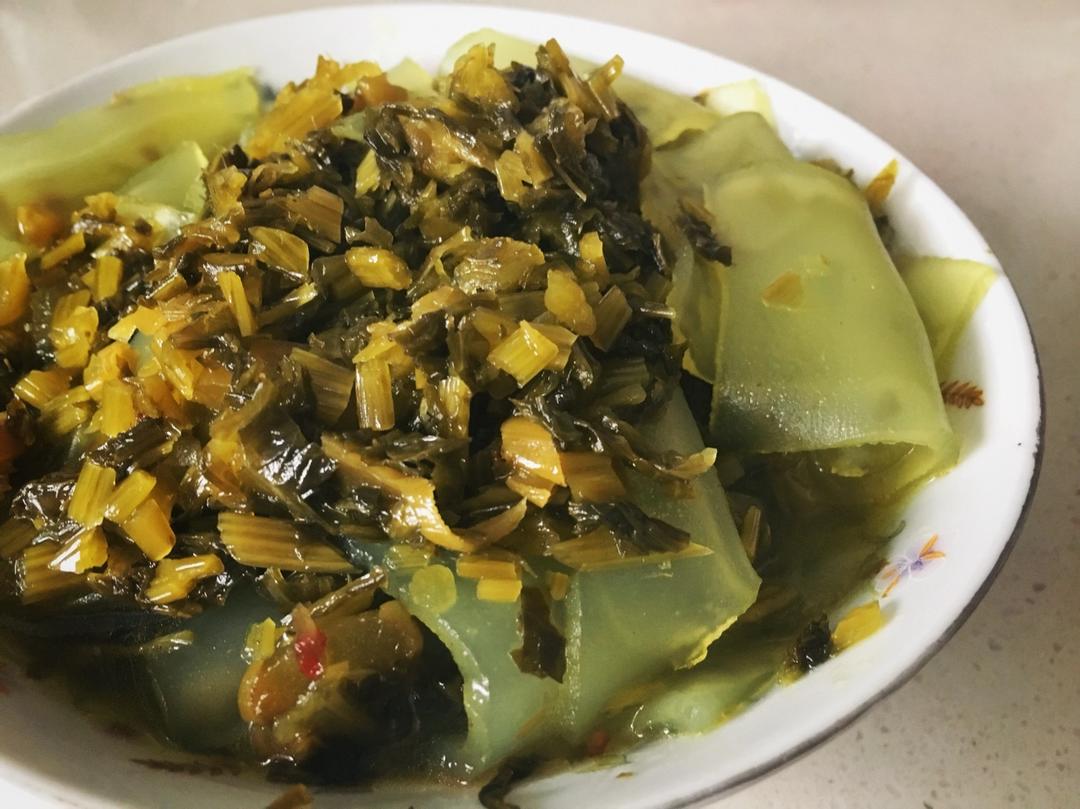 雪菜炒粉皮