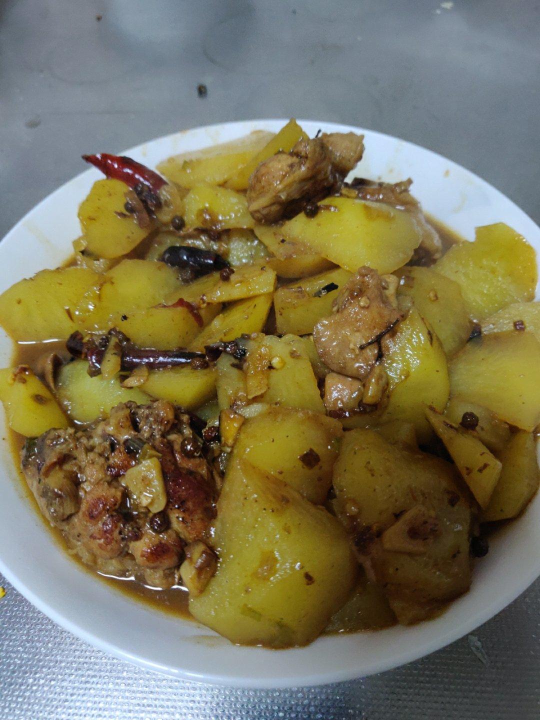土豆炖鸡翅（快手零失败）