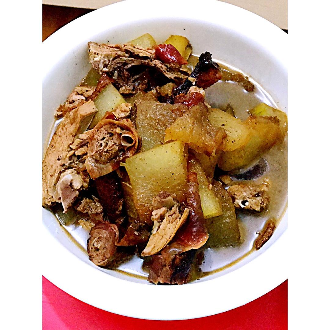 烤鸭烧冬瓜（简易好吃）