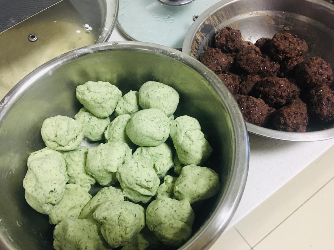 超详细的三种口味青团.清明果.艾果