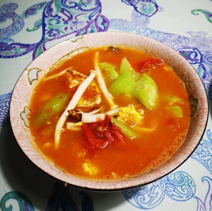 夏日必备【丝瓜番茄鸡蛋汤】酸甜开胃又营养
