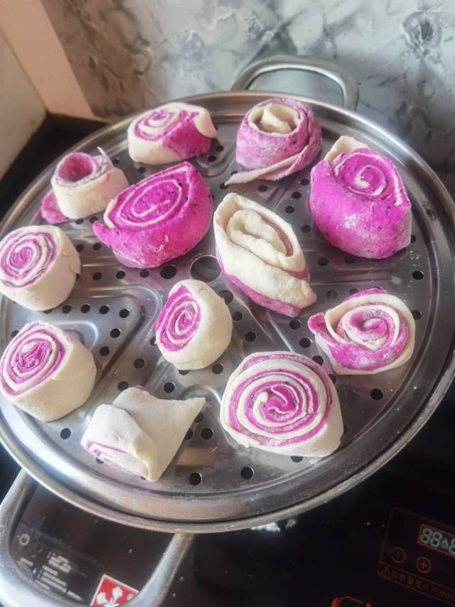 火龙果奶香棒棒糖馒头